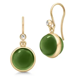 Julie Sandlau Prime grünen Bergkristall Ohrringe in vergoldetem Sterlingsilber