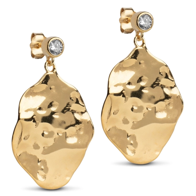Enamel Marissa Ohrringe in vergoldetem Sterlingsilber weißem Zirkon - Zirkonia Ohrringe für jeden Geschmack - Kaufen Zirkon Ohrringe