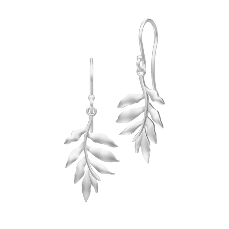 Julie Sandlau Little Tree Of Life Ohrringe in Satinrhodiniertes Sterlingsilber - Blumenohrringe - Süße Blumenohrringe für jeden Geschmack