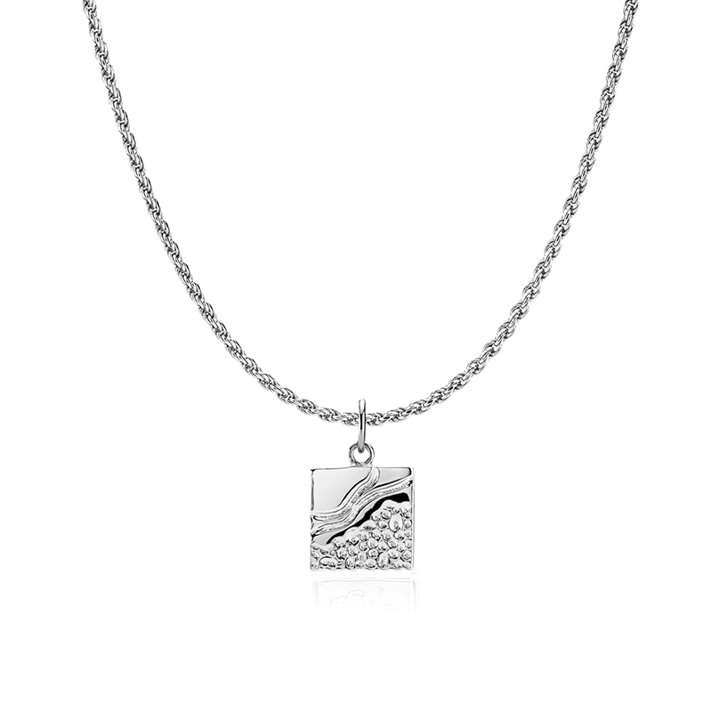 Izabel Camille x Simone Wulff Anhänger mit Halskette in rhodiniertem Silber - Anhänger aus Silber